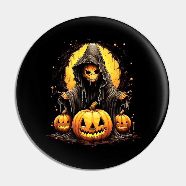 Eerie Halloween Ghoul Art Pin by Captain Peter Designs