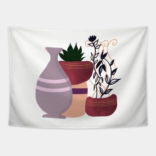 Bohemian plants pots Tapestry