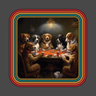 Retro Dogs Playing Poker T-Shirt