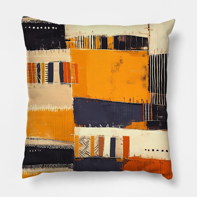 Mud Cloth Maximalist Abstract Pillow by Trippycollage