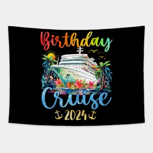 Festive My Birthday Cruise Ship Party 2024 Tapestry