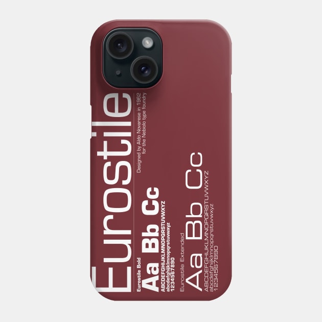 Type Geek - Eurostile Phone Case by mikelblacksmith