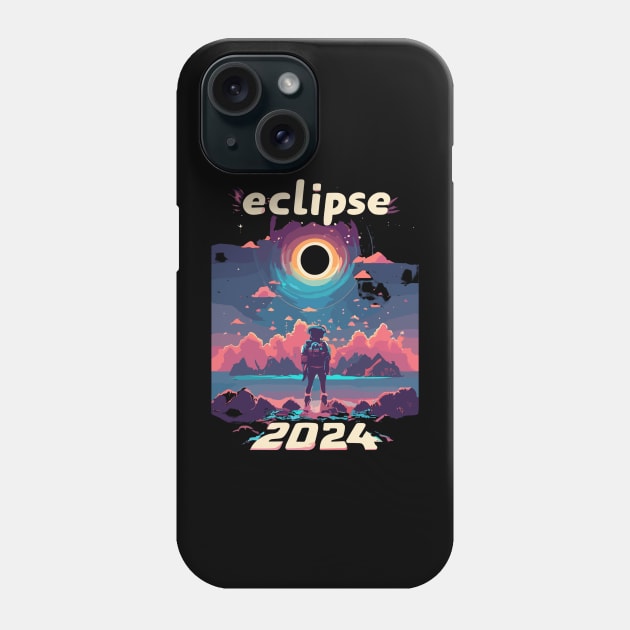 solar eclipse 2024 Phone Case by vaporgraphic