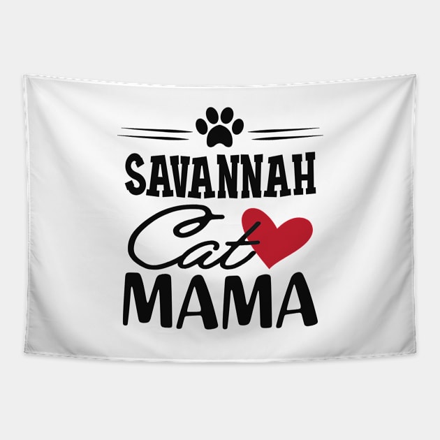 Savannah Cat Mama Tapestry by KC Happy Shop