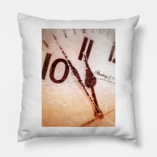 When the Clock Froze in Time Pillow