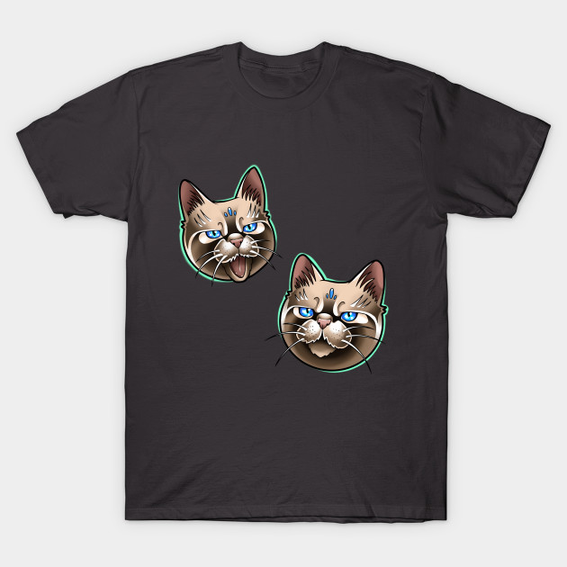Two Funny Cat 2 Funny Cats T Shirt Teepublic Uk