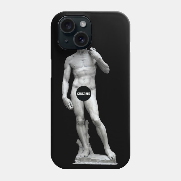 David Michelangelo Renaissance Sculpture Censored Art Phone Case by XOZ