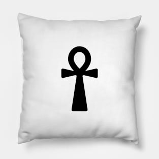 The Ankh Symbol Black. Pillow