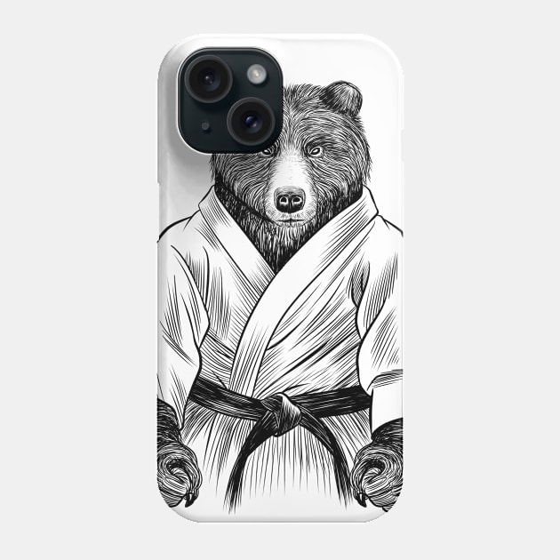 Kung Fu Grizzly Phone Case by albertocubatas