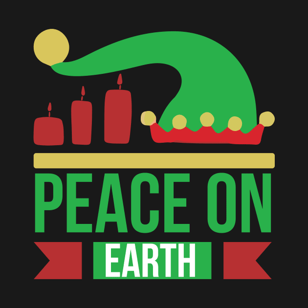 Peace On Earth T Shirt For Women Men by Pretr=ty