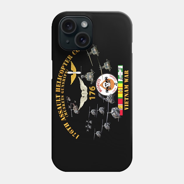 176th Assault Helicopter Co - Muskets - Helo Aslt woBkgd Phone Case by twix123844