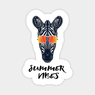 Summer Vibes Zebra Magnet