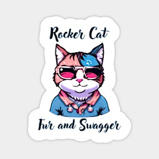 Rocker Cat Magnet