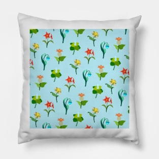 Mondstadt Flowers Print (Blue) Pillow