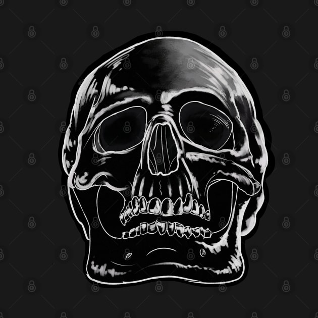 black skull by NevermindOnArt