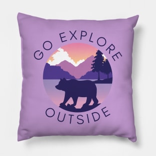 Go Explore Outside Pillow