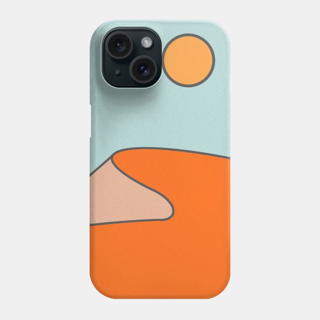 Minimal Style 'Sahara Desert' Illustration Artwork Phone Case by DankFutura