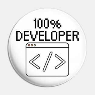 100% Developer Pin