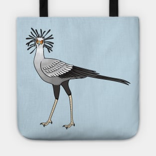 Secretary bird cartoon illustration Tote