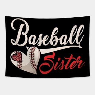 Proud Baseball Sister Of A Baseball Player Sis Tapestry