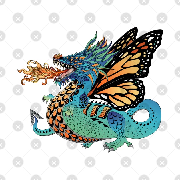 Monarch Butterfly Fire Breathing Dragon by NaturalDesign