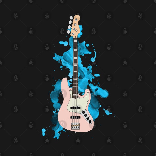 J-style Bass Guitar Pink Color by nightsworthy