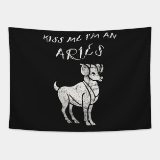 Kiss Me I'm an ARIES Western Zodiac Astrology Tapestry