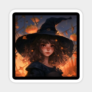 Halloween witch girl Magnet