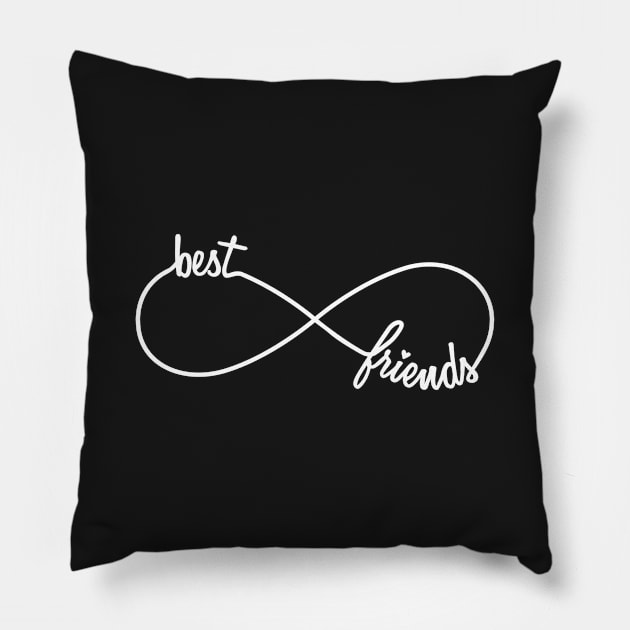 Best friends forever, white infinity sign Pillow by beakraus