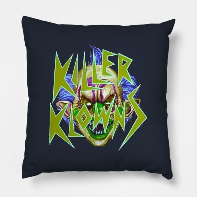 Killer Klowns From Outer Space Eerie Pillow by RianSanto