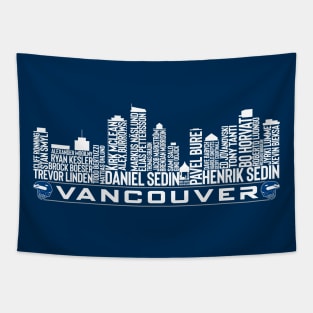 Vancouver Hockey Team All Time Legends, Vancouver City Skyline Tapestry