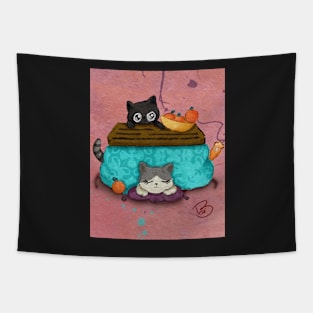 Futon kitties 2 Tapestry