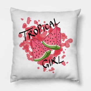 Tropical Girl - Watermelon Pillow