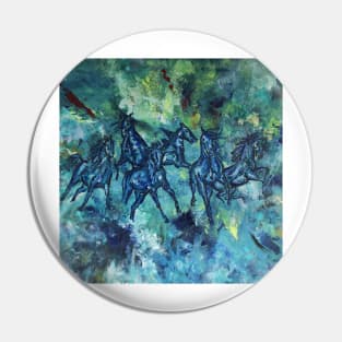 Hidden Horses Painting Pin