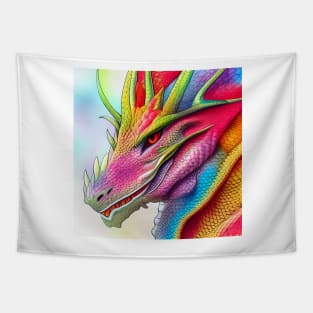 Rainbow Horned Dragon Tapestry