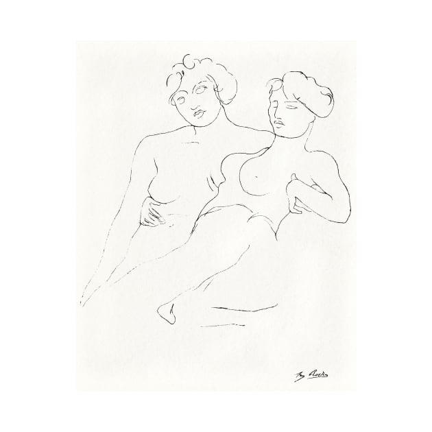 Two Figures by Auguste Rodin by WAITE-SMITH VINTAGE ART