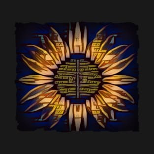 Sunflower Tribal Art Design T-Shirt