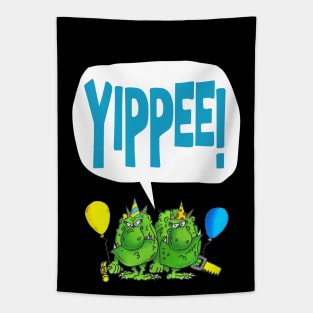 Yippee (black) Tapestry