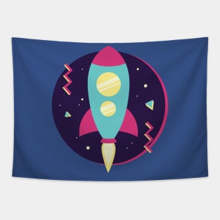 Carton Spaceship Tapestry