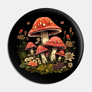 Earthly Elegance Murshroom Boho T-Shirts for Stylish Nature Lovers Pin