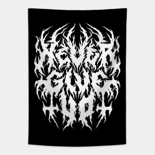 Never Give Up - Grunge Aesthetic - 90s Black Metal Tapestry