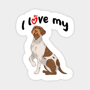 I Love My Wirehaired Pointing Griffon Dog Magnet