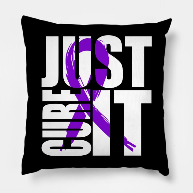 Just Cure Thyroid Cancer Awareness Pillow by KHANH HUYEN