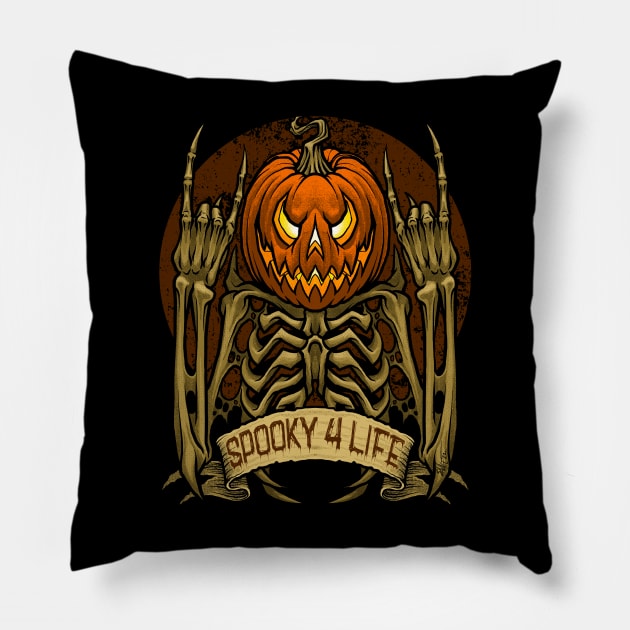 Spooky 4 Life (Version 3) Pillow by Chad Savage