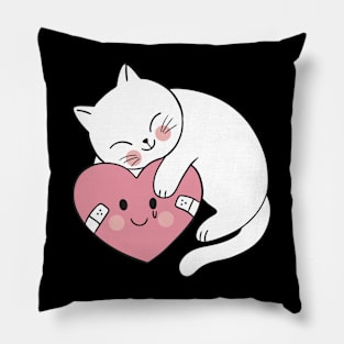 cat sleeping love Pillow