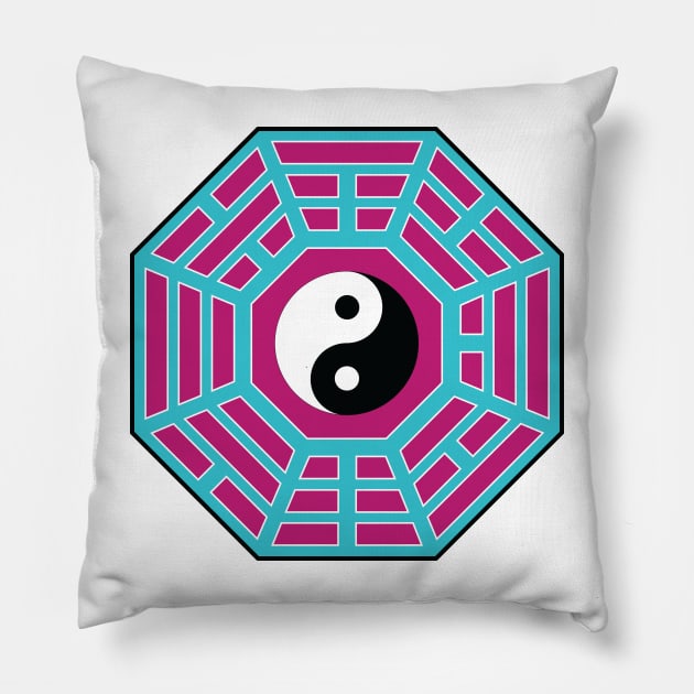 I Ching Yin Yang Pillow by GalacticMantra