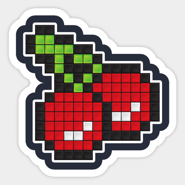 8-Bit Cherry - Pac Man - Sticker