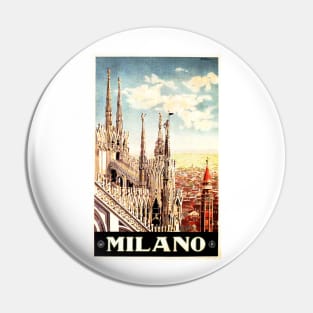 MILANO Italian Milan Cathedral Vintage Italy Travel Pin