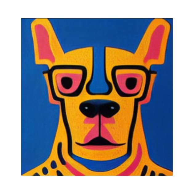 Funny Keith Haring, Dog by Art ucef