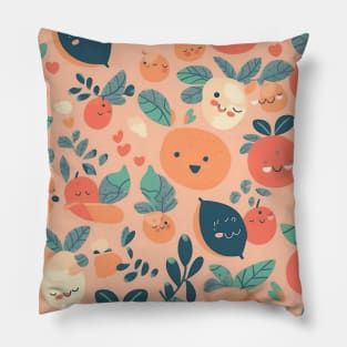 Happy Cute Peaches Pillow